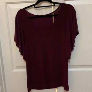 Purple butterfly arm blouse